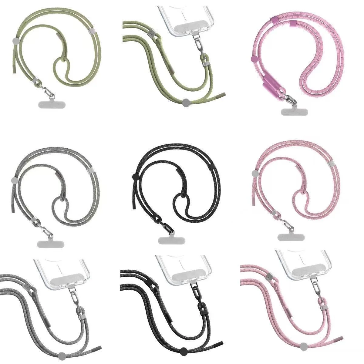 

Nylon Phone Charm Shoulder Belt Functional Phone Straps Long Lanyard Phone Hanging Chain