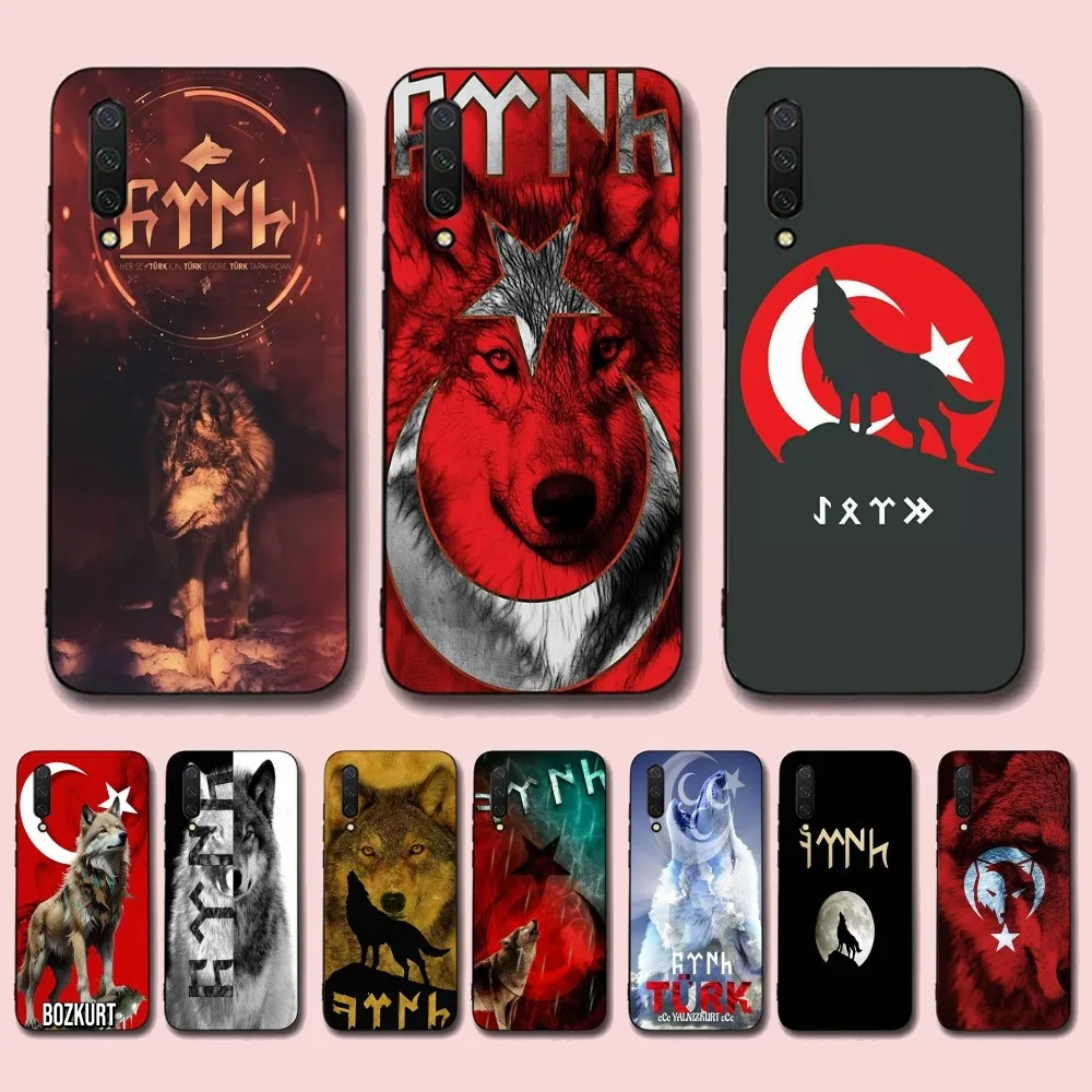 Turkish Language Bozkurt Gray wolf Phone Case For Xiaomi Mi 5X 8 9 10 11 12 lite pro 10T PocoX3pro PocoM3 Note 10 pro lite