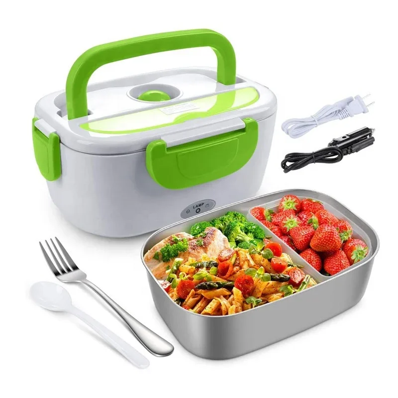 

Electric Lunch Box Food Heater Home Portable Hot Lunch Box Plastic Stainless Steel for Car and Office Kitchen Minimalist CLASSIC