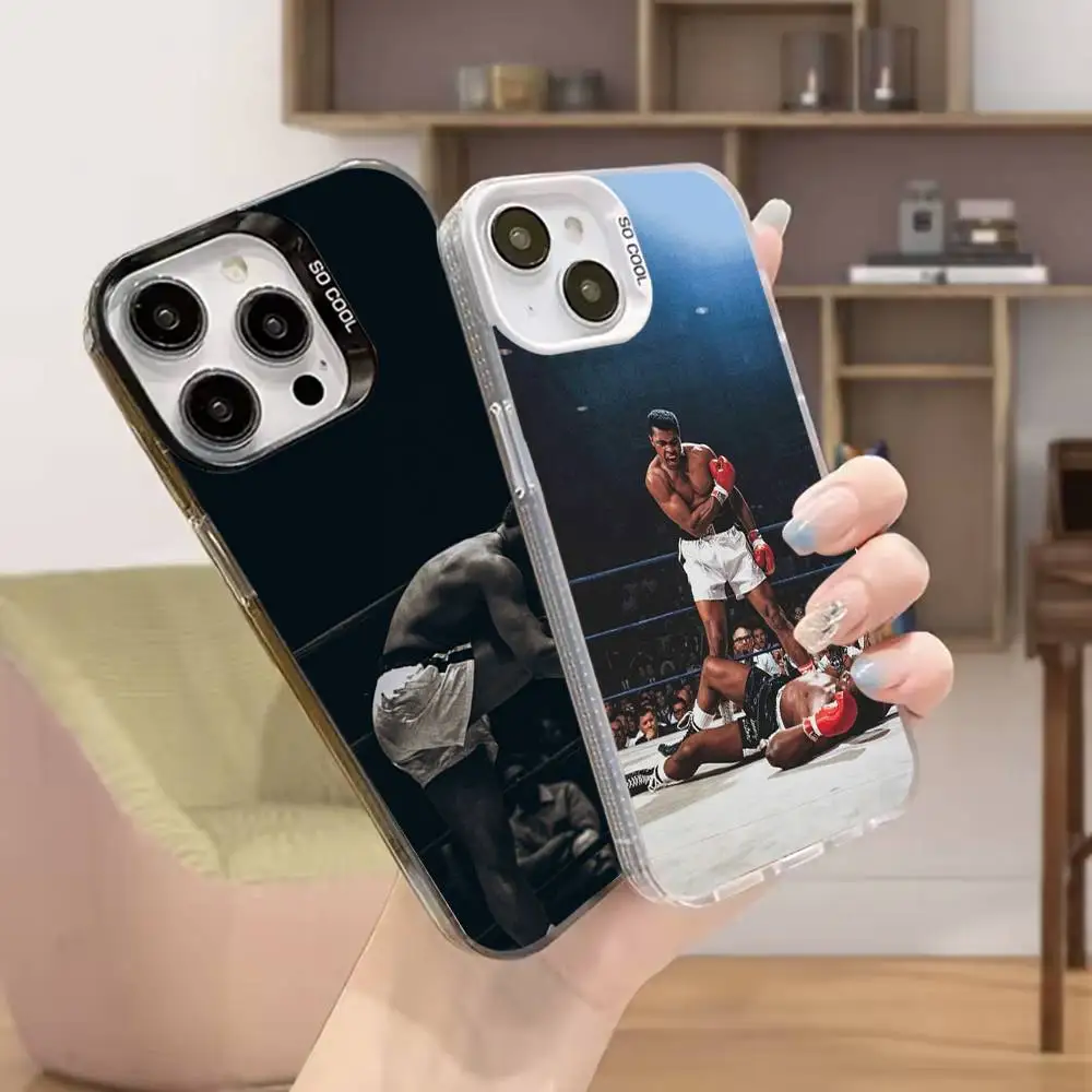 

A-Ali fist Phone Case For iPhone 16,15,14,13,12,11,Mini,Pro,SE,MAX White Matte Shockproof Cover