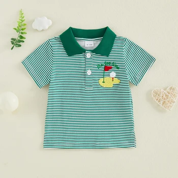 Striped Golf Boys Shirt 1