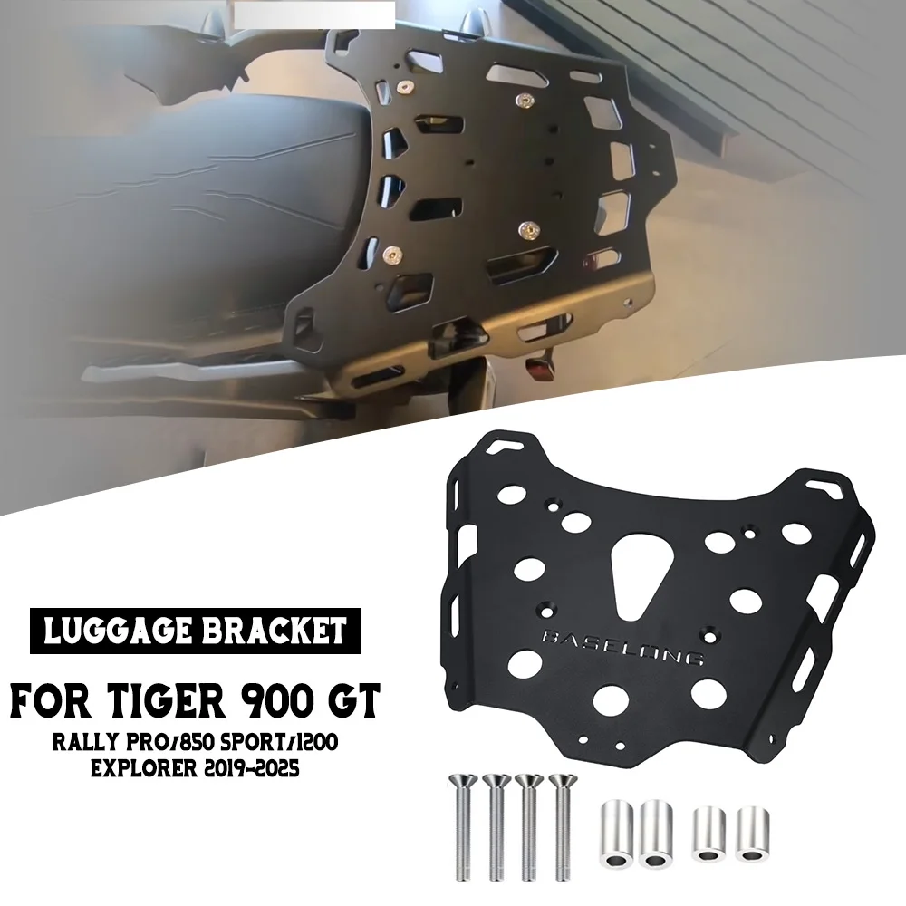 

Motorcycle For Tiger 900 GT Rally Pro/850 Sport/1200 EXPLORER 2019 2020-2025 Rear Luggage Rack Top Case Mount Plate Accessories