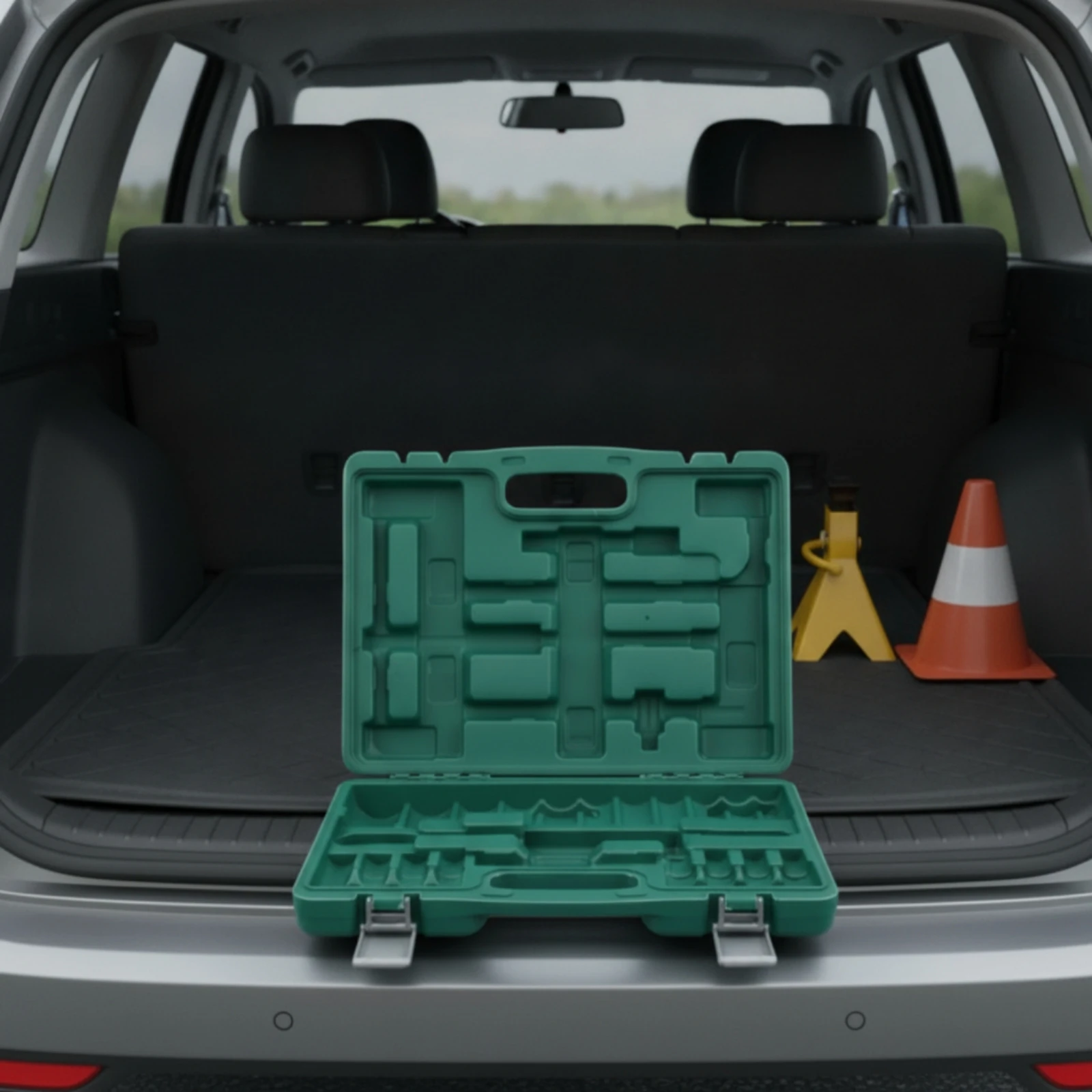 Socket Organizer Heavy-Duty Socket Wrench Case Empty Tool Box Plastic for Mechanics, Garage, Workshop