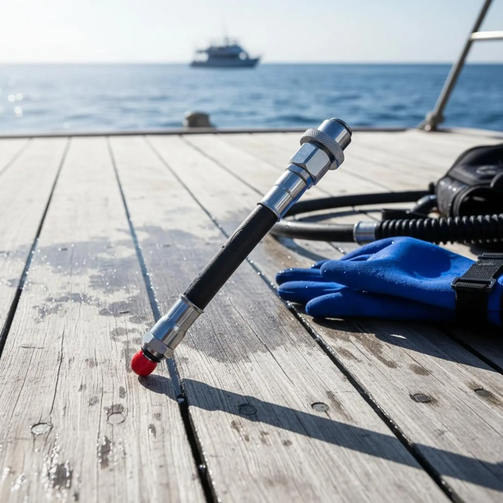 

Drysuit Inflator Hose Adapter Single-Hand Function Underwater BCD Quick Disconnect Hose for Advanced Divers