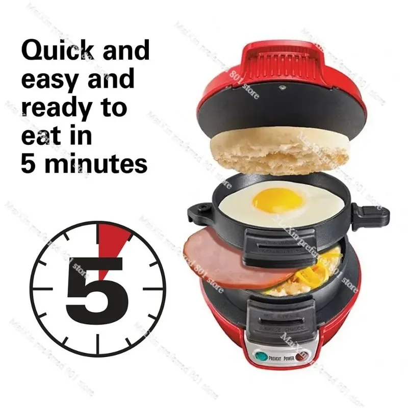 Multifunctional Burger Maker Sandwich Bread Maker Household Fried Baked 110V Waffles Breakfast Spit Driver