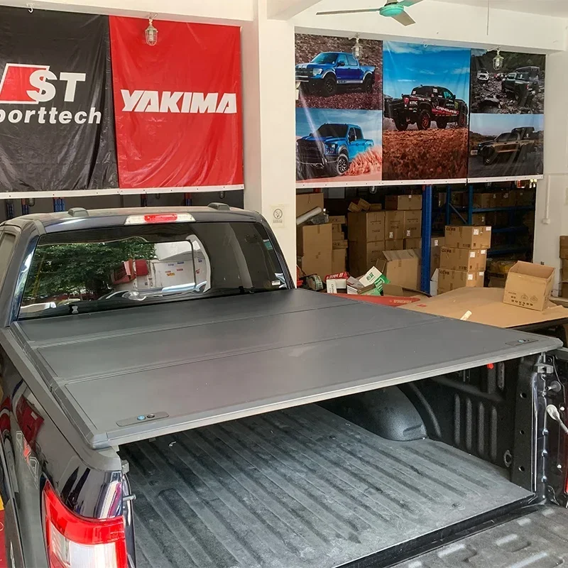 Pickup Truck Bed Cover Hard Tri-fold Folding Tonneau Cover For 2018 gmc sierra1500 5.8 bed accessories truck accessories