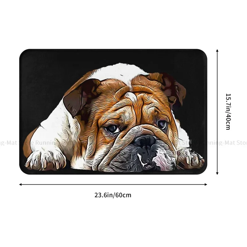 French Bulldog Frenchie Dog Bath Non-Slip Carpet English British Living Room Mat Welcome Doormat Home Decor Rug # 0%