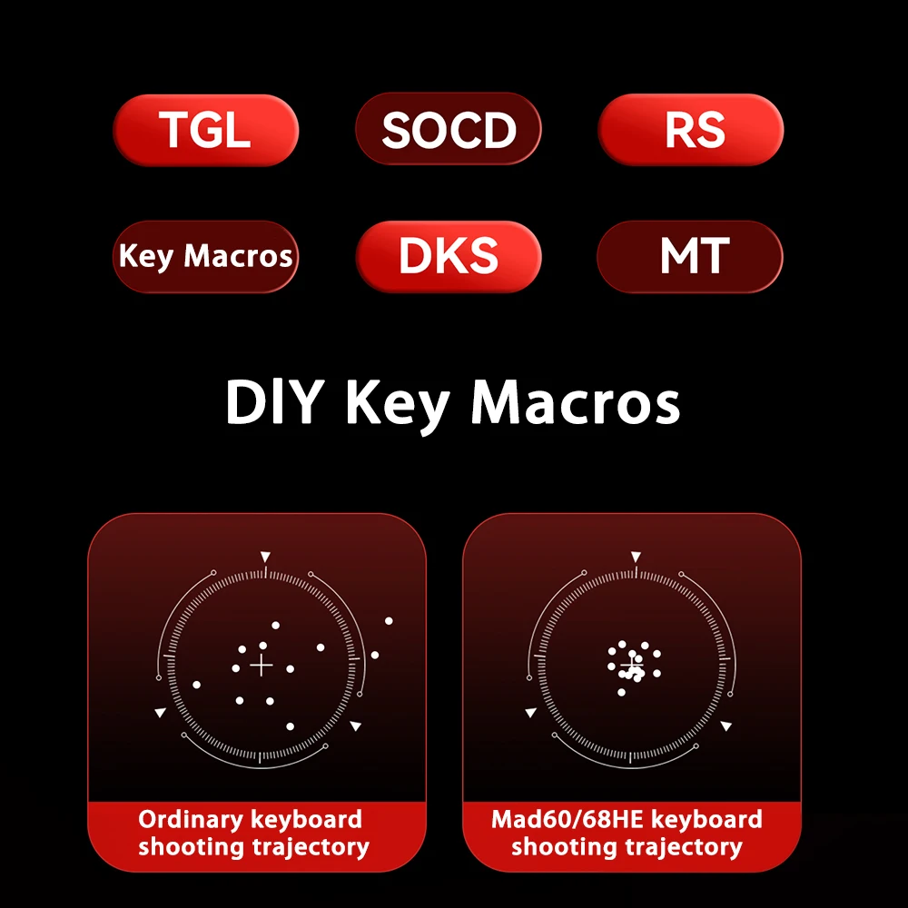 MADLIONS MAD 60/68 HE 기계식 키보드, 마그네틱 스위치, 빠른 트리거, 8K RGB 게임용 키보드, 발로란트 게이머 PC 액세서리