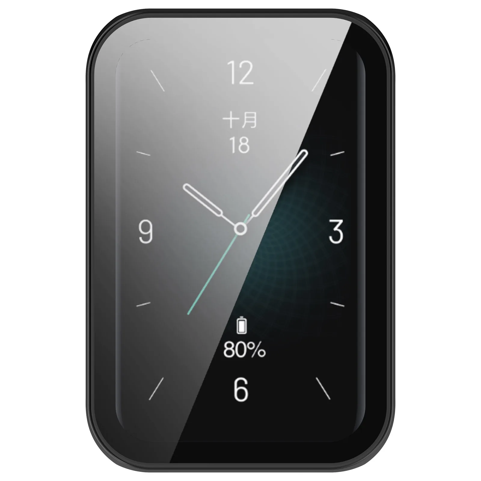 لساعة Honor Band 9 الصلبة من البولي كربونات وغطاء مقاوم للخدش مع طبقة شاشة من الزجاج المقسى - أسود