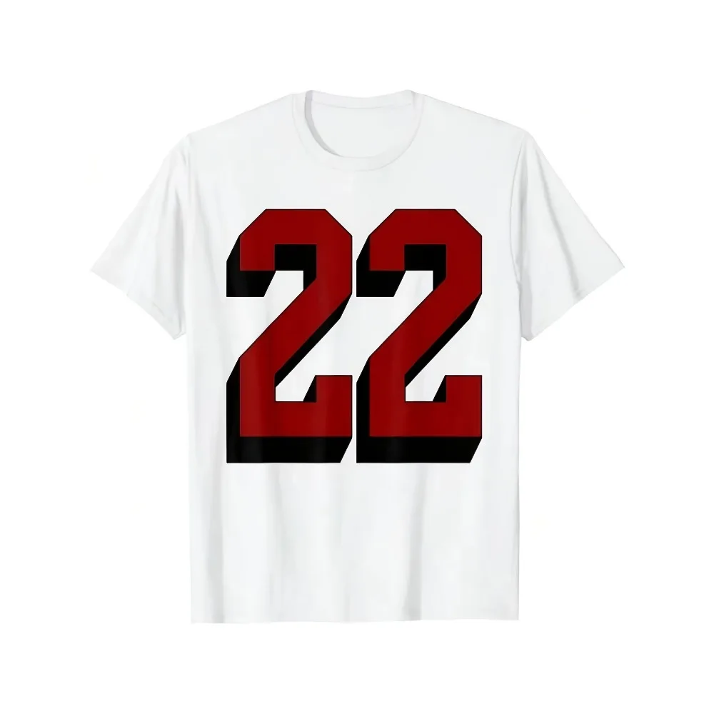 This Is a Casual White Jersey T-Shirt for The Number 22 Varsity Fan Sports Team. It Features a Printed Crew Neck, Is Machine Washable, Breathable, And Is Both Stylish And Trendy. It'S Currently on And Makes a Great Gift Suggestion.