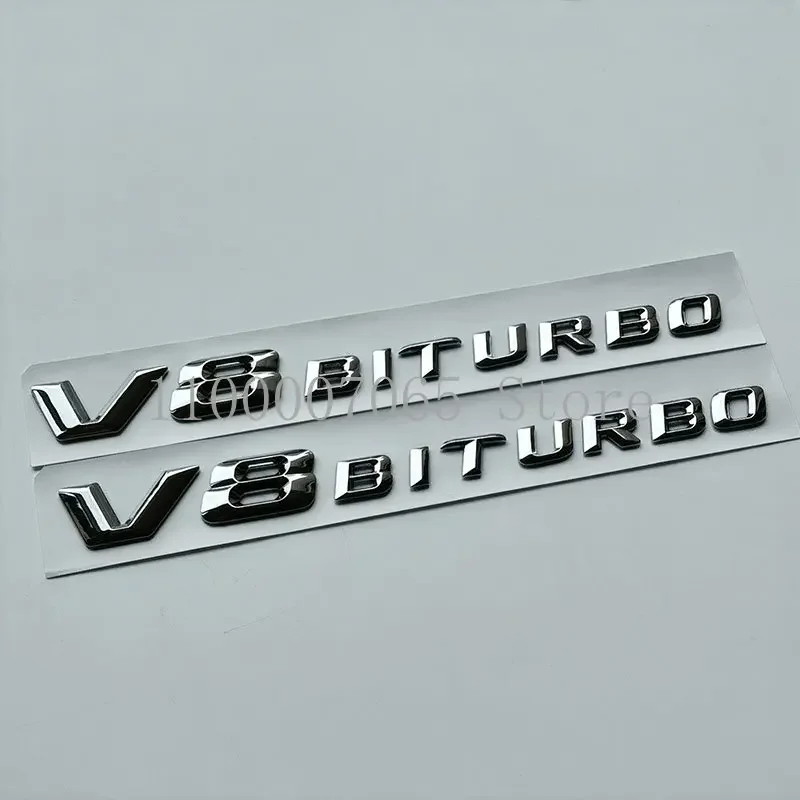 

2015 хром острые 3D буквы V8 Biturbo эмблема АБС для C63 G63 G65 GLS63 GT63 наклейка с логотипом автомобильного крыла