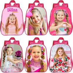 Kids Diana Show Print Backpacks Toddler Kindergarten Bags Kawaii Kids Bookbag Baby Girls Backpack Waterproof Schoolbag Mochila