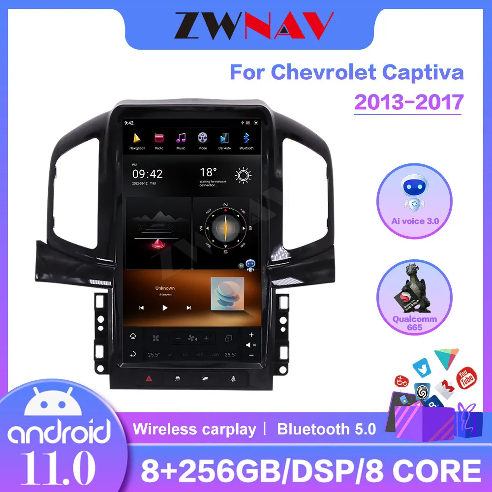 

For Chevrolet Captiva 2013-2017 Android Tesla Style Car GPS Navigation Stereo Head Unit Multimedia Player Auto Radio Carplay