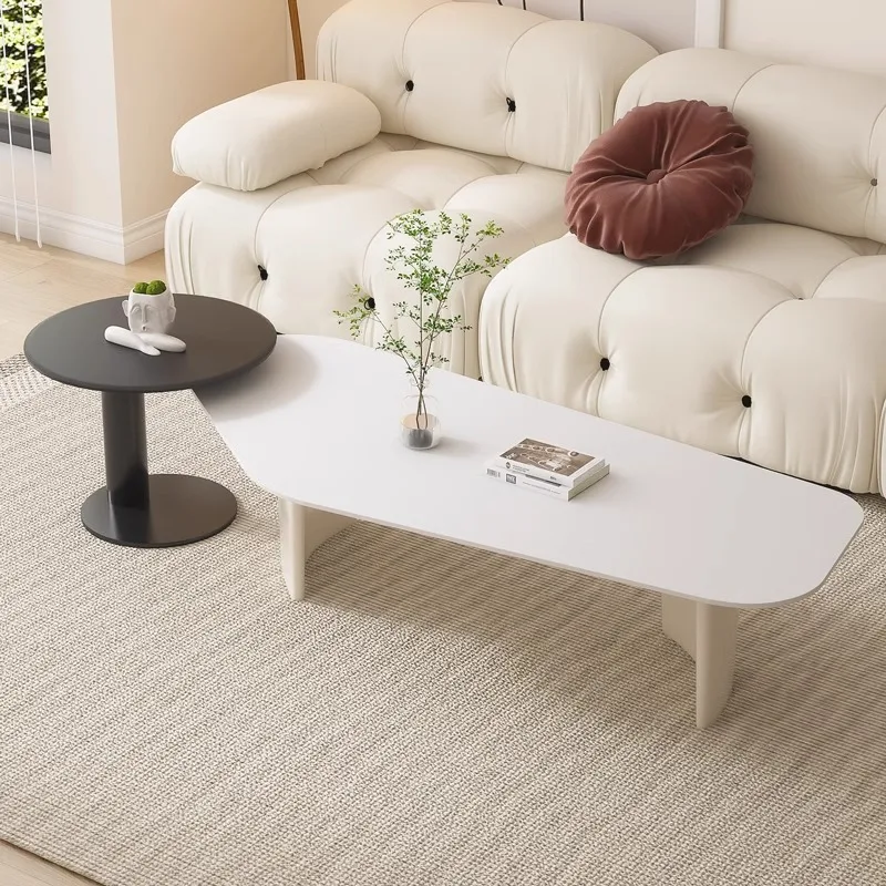 Mesa de centro color crema wind rock board