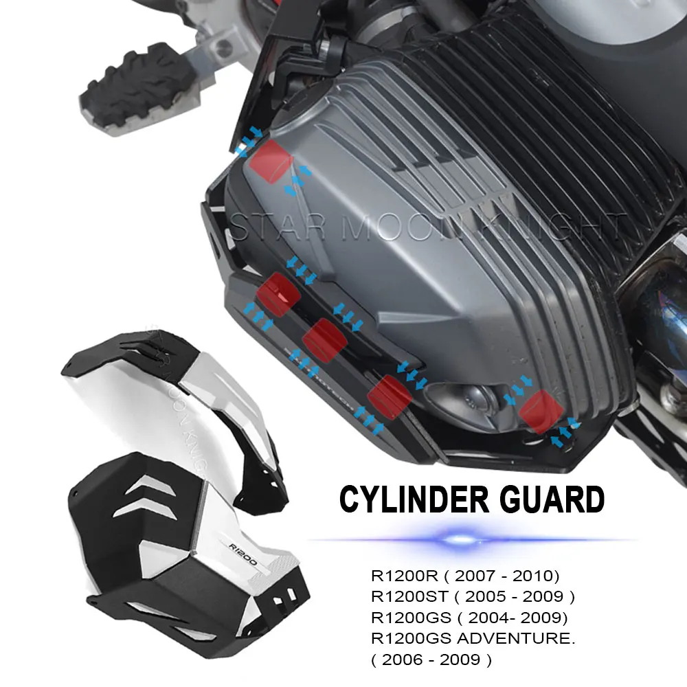 

R1200GS 2004 - 2009 Motorcycle Cylinder Head Guard Engine For BMW R1200R R1200ST R1200GS Adventure Guard Protector Cover