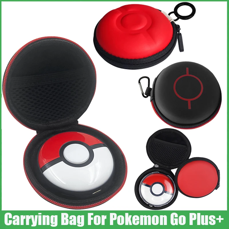 For Pokemon Go Plus+ EVA Hard Shell Carrying Case Storage Bag Anti-scratch Travel Case Bag with Carabiner for Pokemon Go Plus+