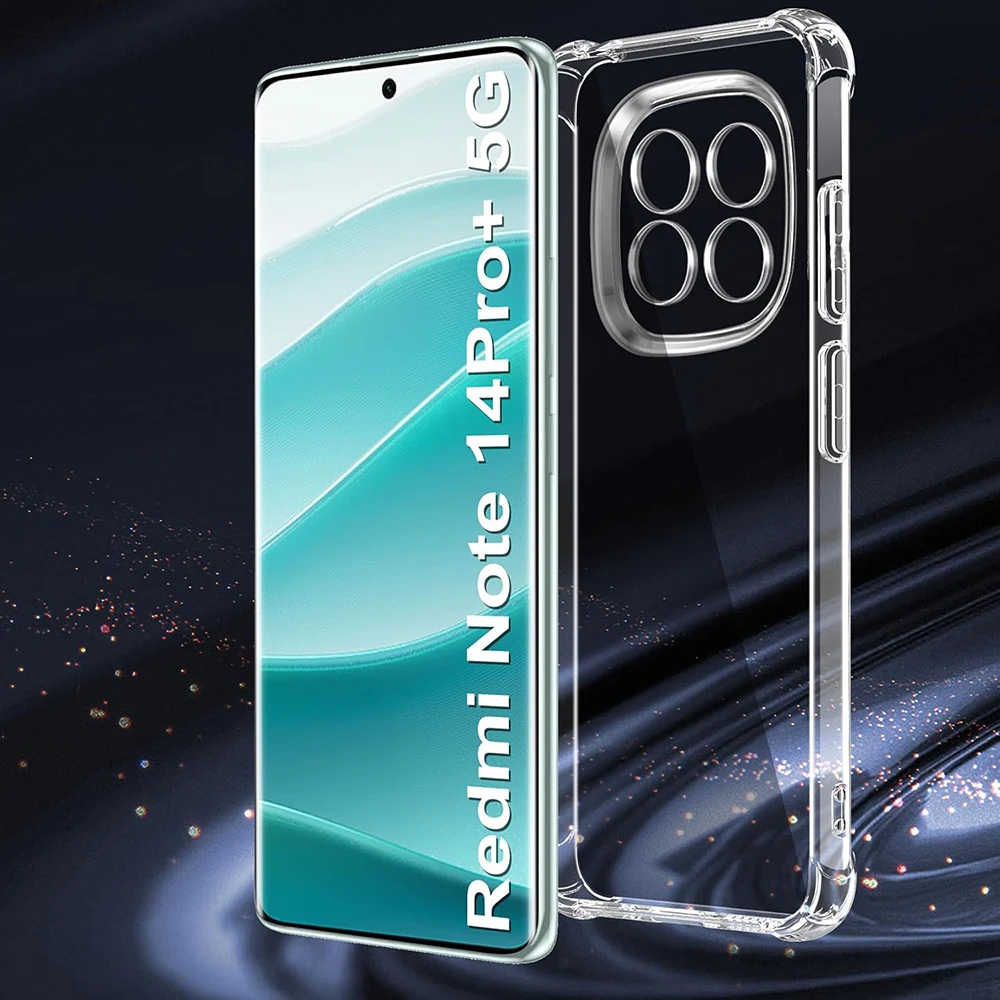 Airbag stoßfeste Silikon Soft Case für Xiaomi Redmi Note 14 14S Pro Plus Pro+ 4G 5G klare ultradünne Abdeckung transparente Hülle – Detail 6