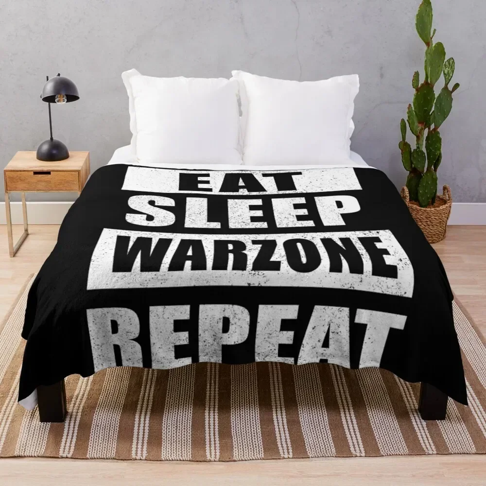 

Eat Sleep Warzone Repeat Throw Blanket Easy Care Comfortable Blanket for Couch