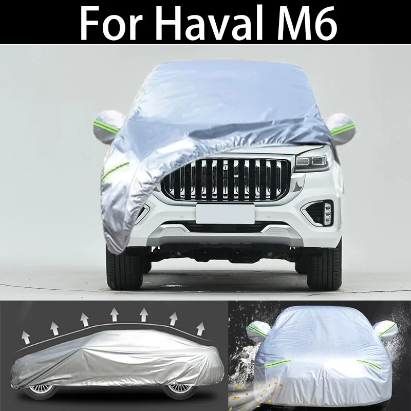 

For Haval M6 Car Cover Dustproof Outdoor Indoor UV Snow Resistant Sun rain Protection waterproof hail cover for car