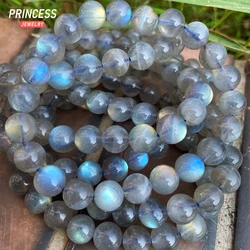 A+++ Natural Raibow Labradorite Beads 7 8 9 10mm Bracelet Loose Beads for Jewelry Making Wholesale Stone DIY Accessories