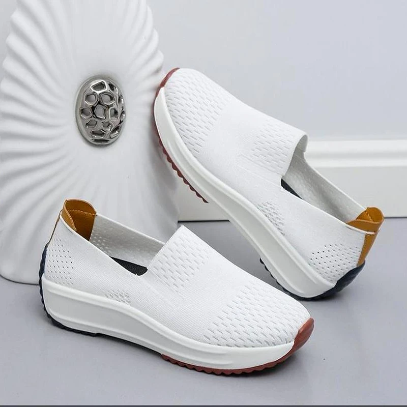 Sneakers traspiranti moda donna Flats Slip on Mesh Shoes donna Light Sneakers autunno mocassini Femme Basket Flats Shoes zapatos