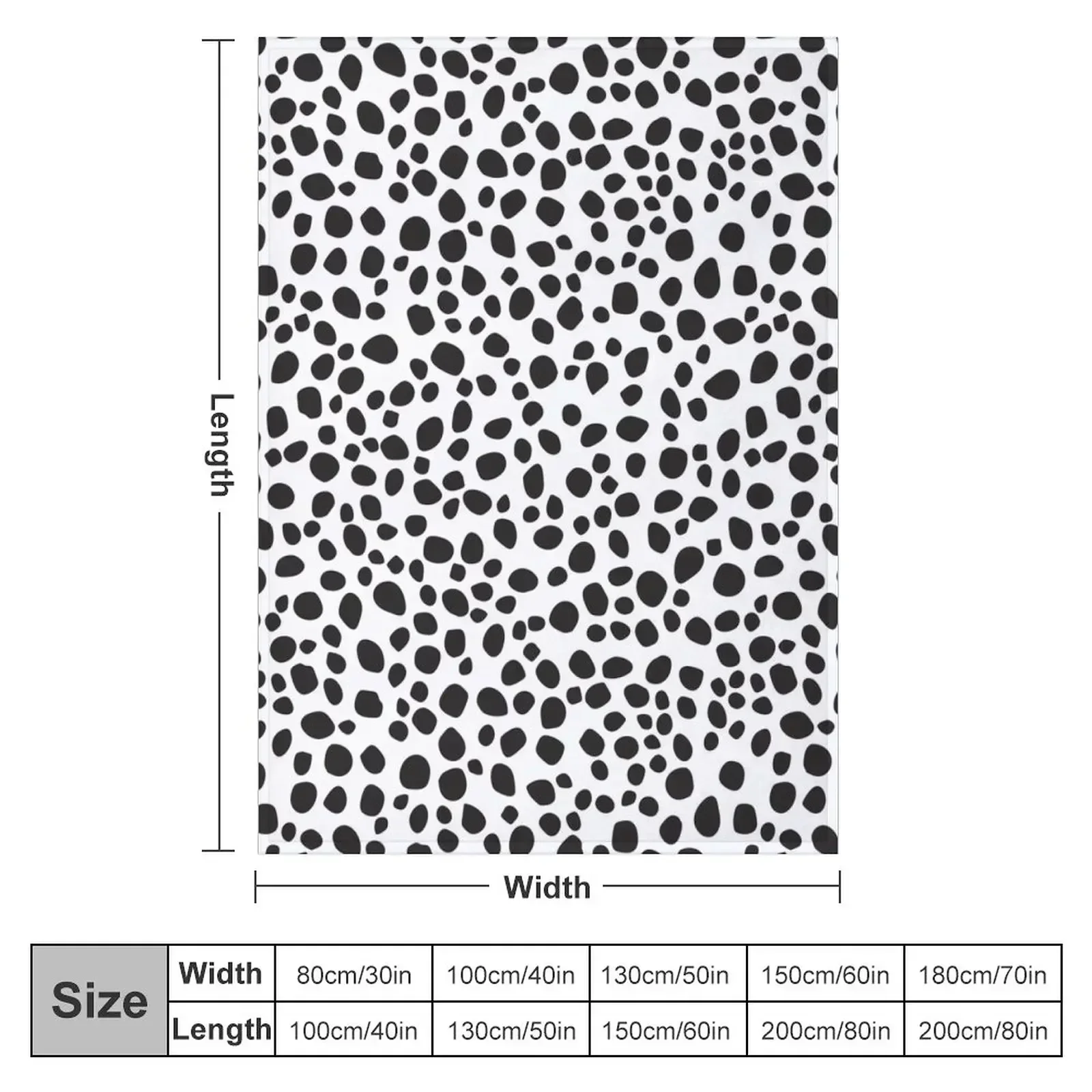 Black Dalmatian Pattern Throw Blanket Blankets For Baby Bed Blankets Sofas Of Decoration heavy to sleep Heavy Hair Blankets