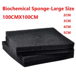 100X100CM large size Practical Biochemical decoration Cotton Sponge Aquarium Filter Fish Tank Pond Black Foam sponge Tank