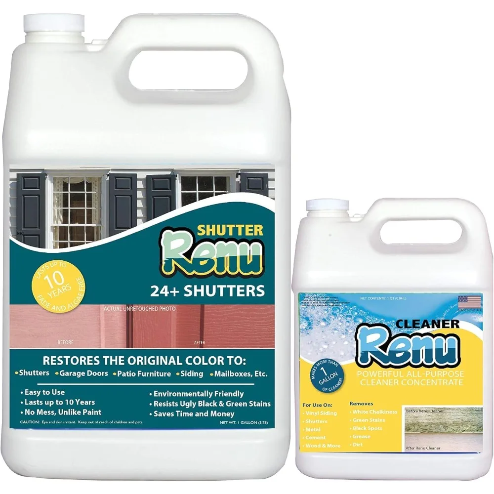 

Premium Restorer-Restores Original Color & Rejuvenates Faded Shutters, Patio Furniture, Doors & More Eco-Friendly Lasts