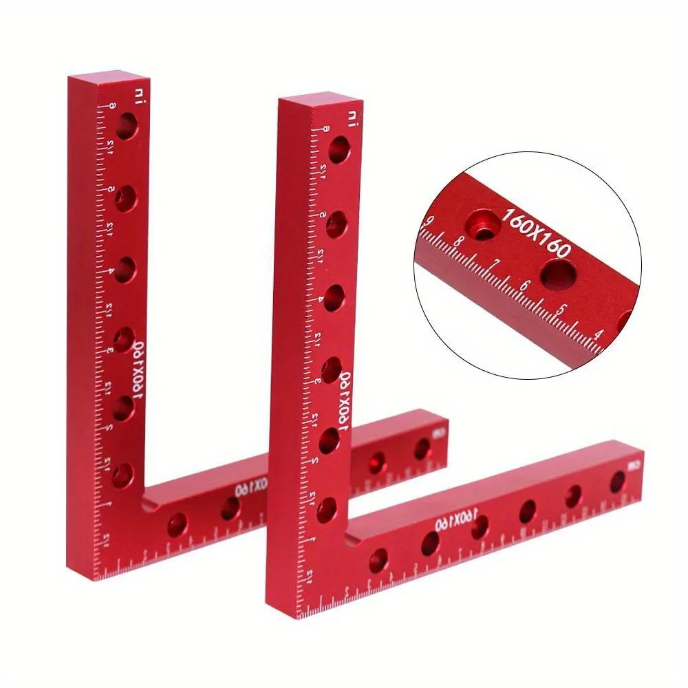 160mm 90 Grad l-förmige Hilfs vorrichtung Spleiß platte Position ierungs platte fester Clip Schreiner quadratisches Lineal Holz bearbeitungs werkzeug – Detail 5