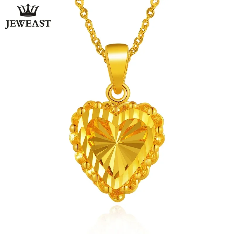 

JLZB 24K Pure Gold Pendant Real AU 999 Solid Gold Charm Nice Shiny Heart Upscale Trendy Classic Fine Jewelry Hot Sell New 2023