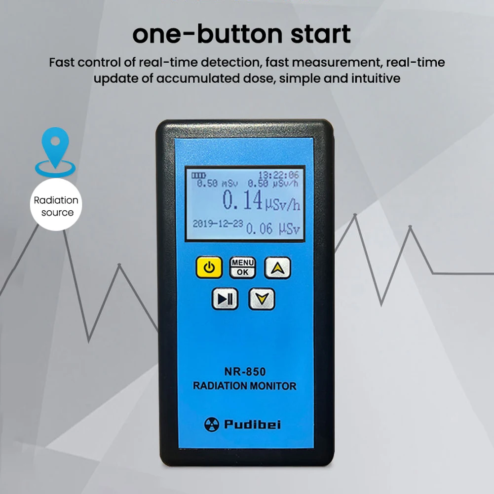 NR-950 Handheld Portable Nuclear Radiation Detector LCD Display Household Radioactive Tester Geiger Counter β Y X-ray Detection