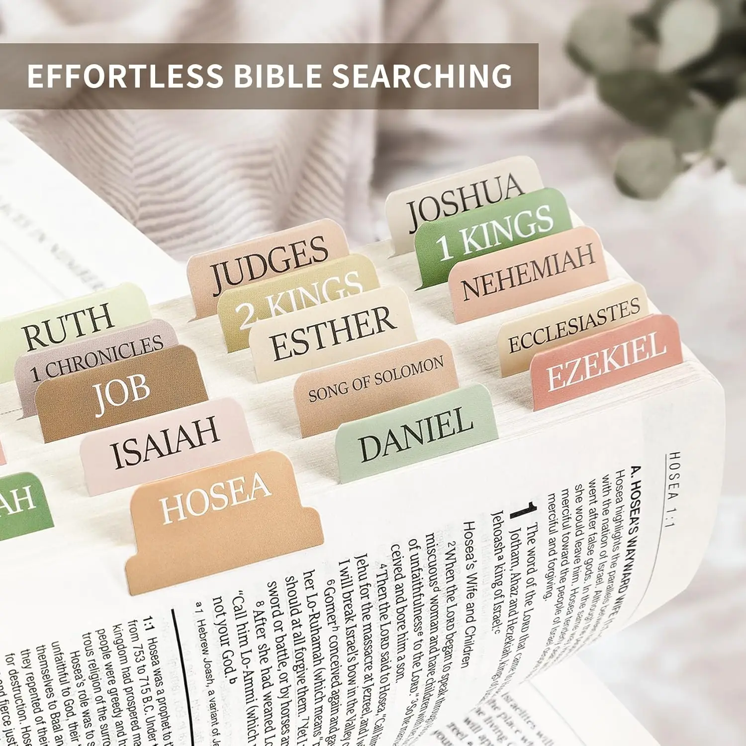 Bible Tabs for Women Men Laminated Bible Tabs for Study Bible Large Print Neutral Bible Tabs for Easy Navigation Boho Theme