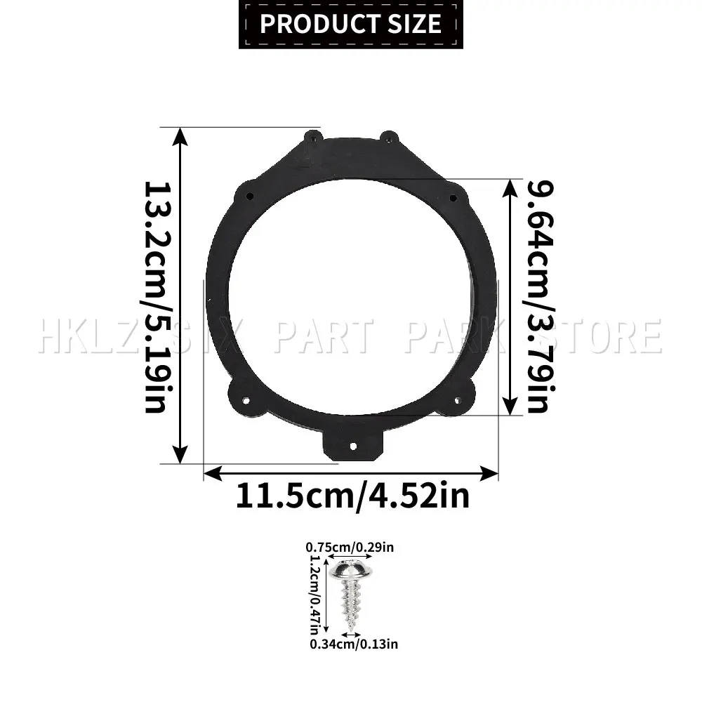 1 Pair Dashboard And Rear Side 4inch Audio New For Porsche 996 Coupe Targa Speaker Rings Adaptors kits ABS L+R car accessories