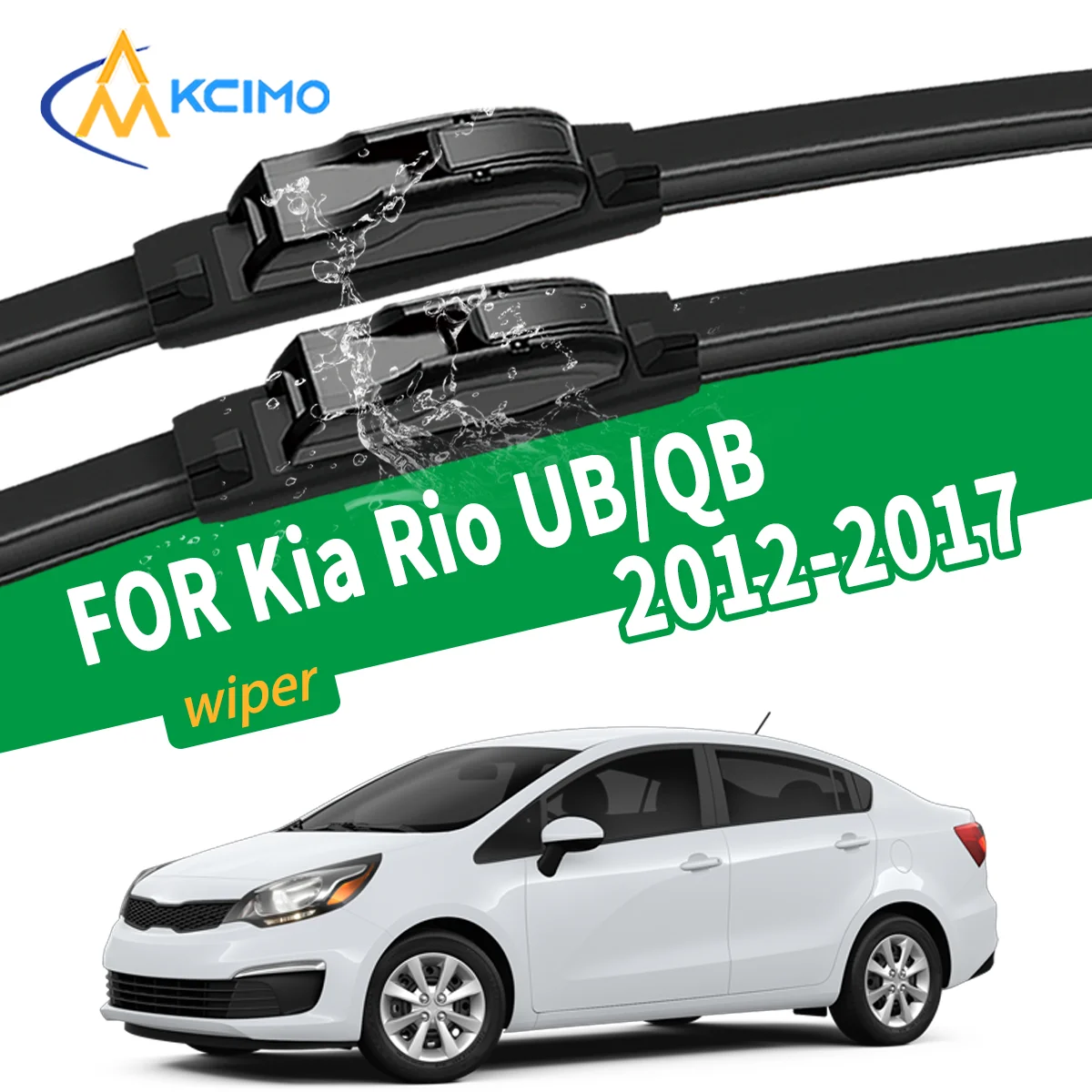 

New Silent Wiper Blades for Kia Rio UB/QB 2012–2017 High Quality Natural Rubber Replacement
