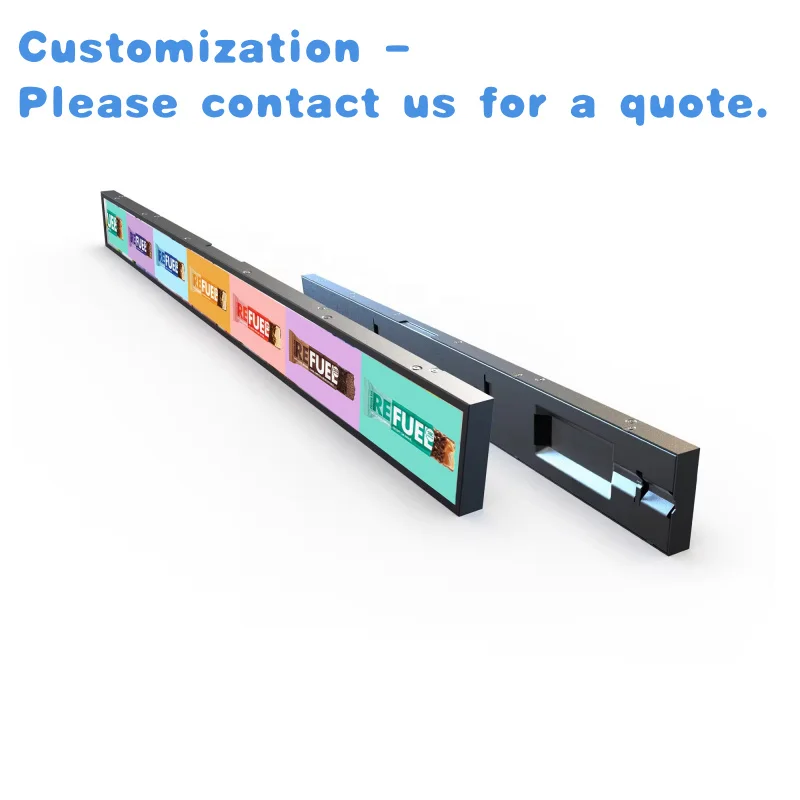 custom.23.1 24 35 37 47.1 Inch Supermarket Strip Shelf Advertising Digital Signage Monitor Type Stretched Bar Lcd Display S