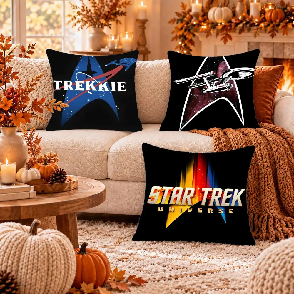 Movie S-Star Trek Ship Cushion Cover Soft Plush Cushion Case Throw Pillowcase Cozy Home Sofa Bed Living Room Decor