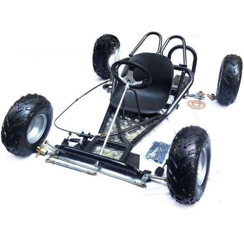 Four-wheeled motorcycle go-kart accessories full frame assembly, body front steering rear axle wheels