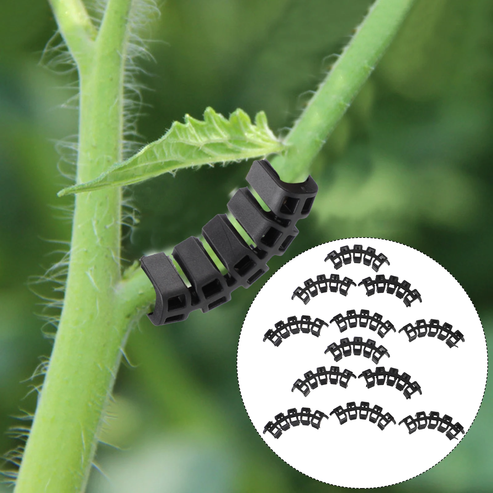 

100 Pcs Tomato Clip Fixing Holders Plant Support Gardening Accessories Vine Wall Lattice Reinforcement Plastic Clamps Trainers