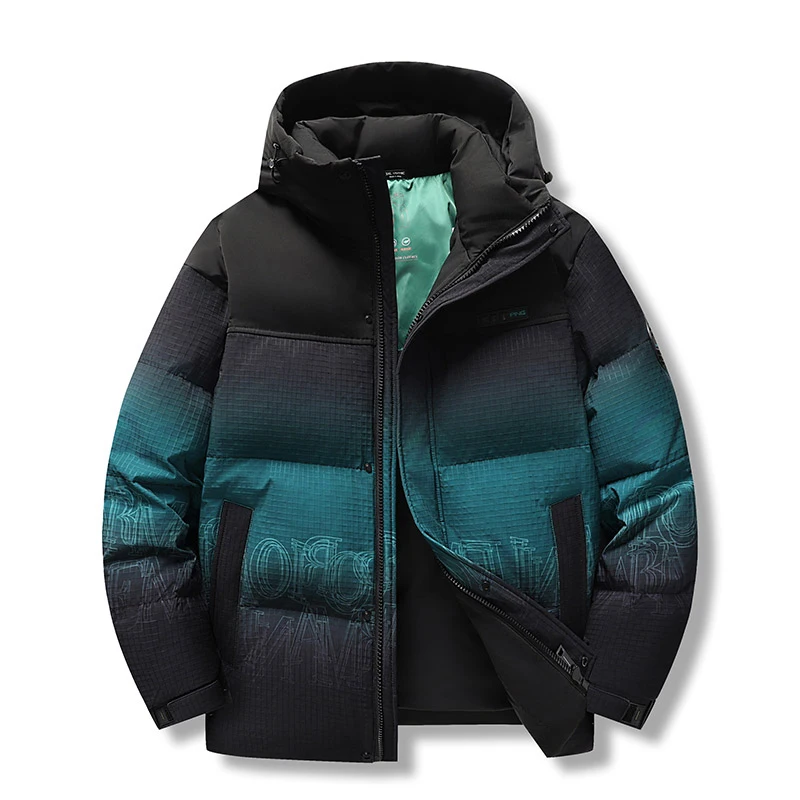 

Oversized XXXL-9XL Warm Duck Down Jackets 2024 Winter Men's Fashion Loose Hooded Puffer Coat Youth Streetwear Thick Padded Parka