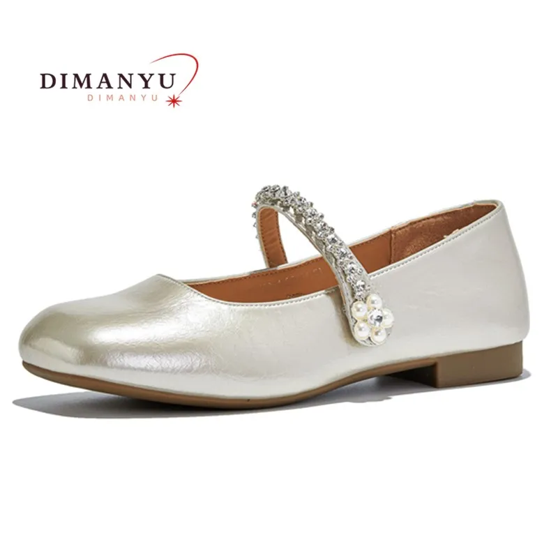 

DIMANYU Mary Jane Shoes Female Genuine Leather Fall 2025 New Square Toe Fashion Shoes Women Commuter Princess Shoes