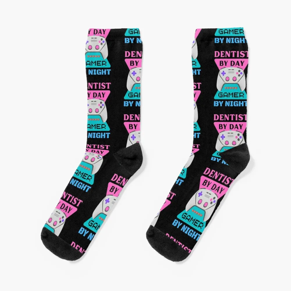 

Dentist By Day Gamer By Night Socks Sports Socks Woman Funny Man Socks