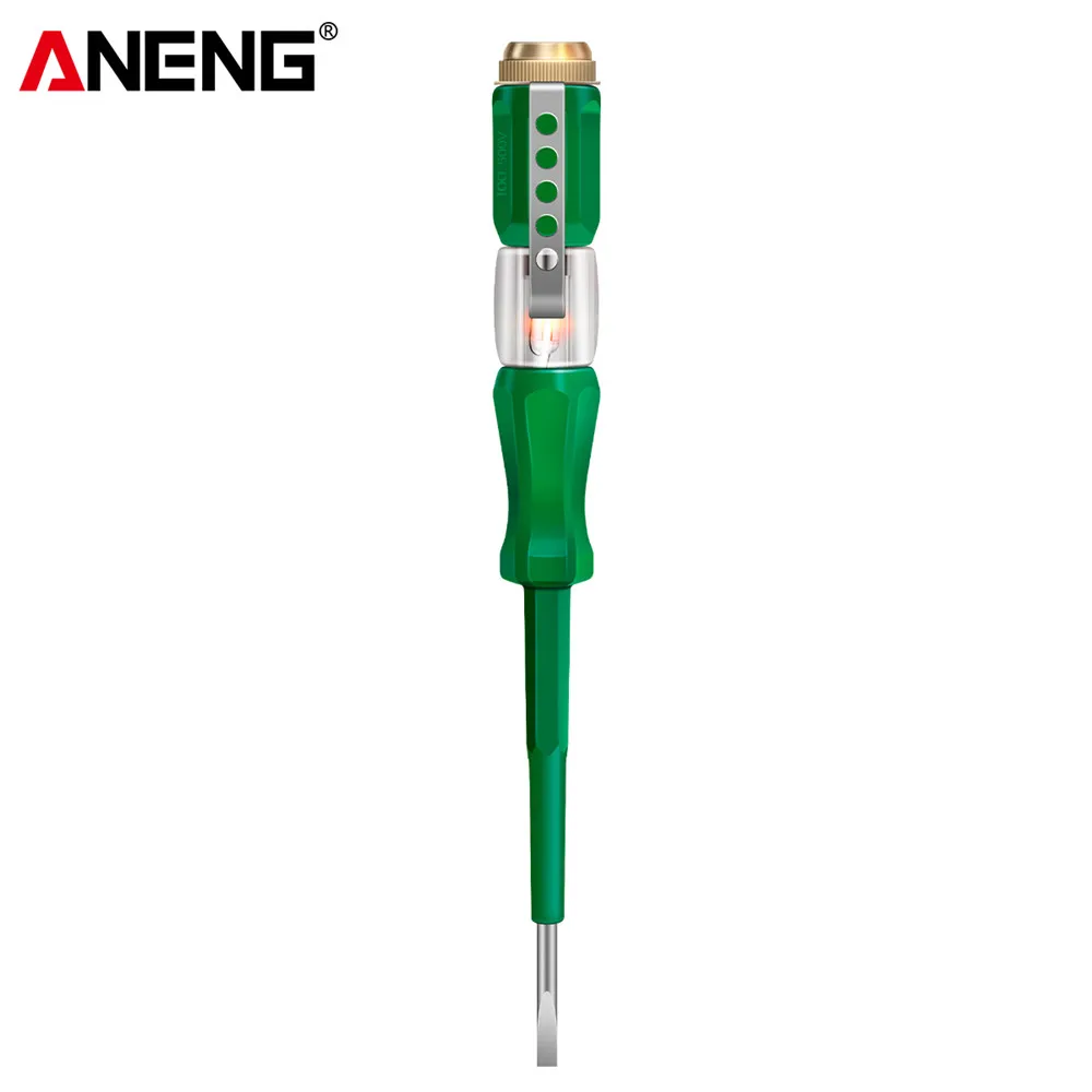 Portable Electricity Instrument Non-contact Voltage Meter Neon Bulb Screwdriver Voltage Tester for Live/Null Wire Judgment