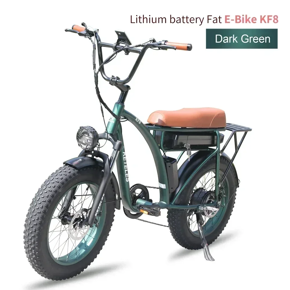 electric bicycle KETELES KF8 20 inch 2000W Dual Motor 48V 23AH lithium battery E-Bike adult Mountain off-road Electric Bikes