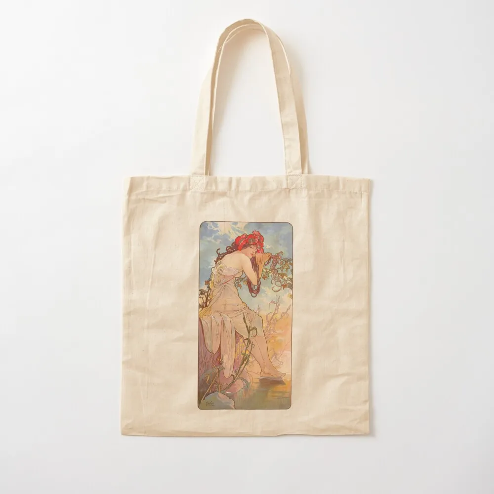 

Alphonse Mucha - Summer Tote Bag Women bags Canvas bag for women large size bags Canvas Tote Bag