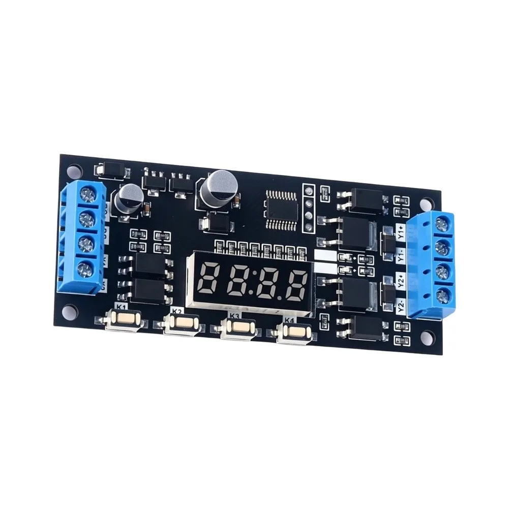 12V 24V Dual Channel MOSFET Timer Module for Motor LED Lamp Water Pump Control DC7-30V Input Delay 0.01S to 999M