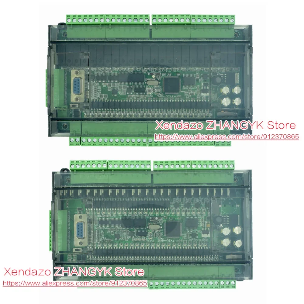 PLC Industrial control board FX3U-48MT FX3U-48MR Programmable Logic Controller High 24 Input 24 Output WITH shell Clock/485 CNA