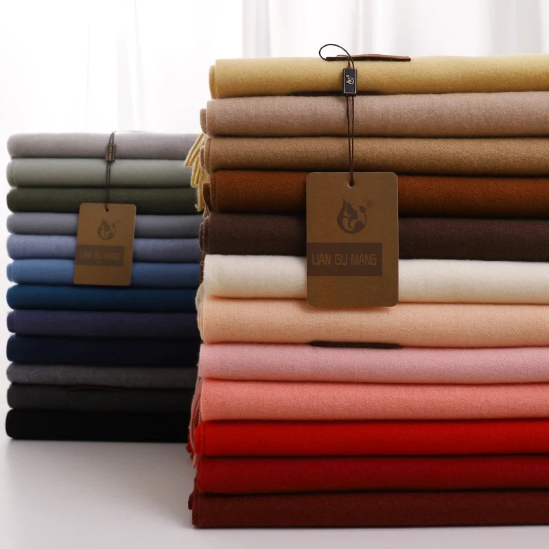 

Зимний шарф для женщин, длинные теплые кашемировые шарфы, хиджаб, однотонная женская шаль, женская бандана из пашмины, платки на голову Echarpe