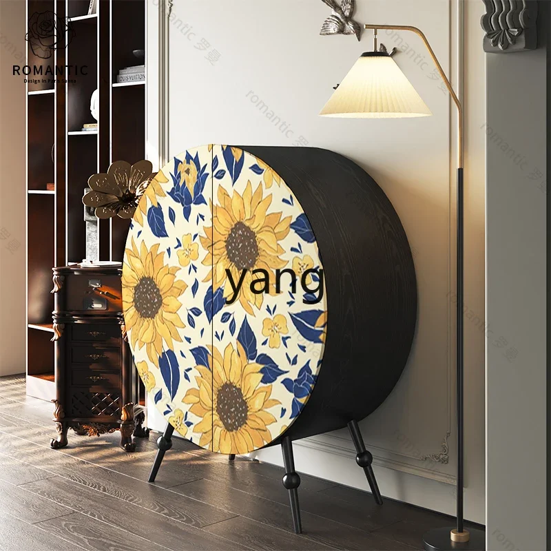 xyy sunflower simple side cabinet custom lacquer art painted decorative cabinet