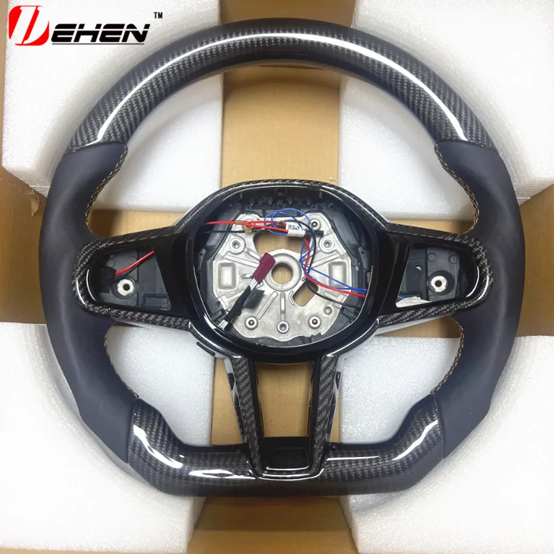 For BMW F40 F44 G20 G22 G23 G26 G29 G42 M240i M340i G30 G32 G01 G02 G05 G06 G07 G14 G15 G16 G11 G12 Carbon Fiber Steering Wheel