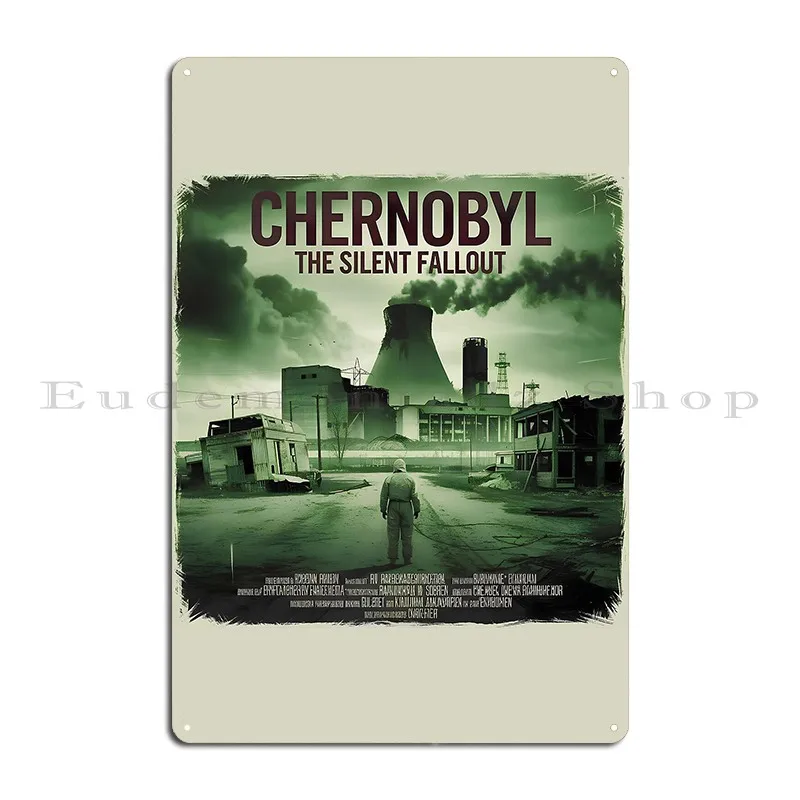 Chernobyl The Silent Fallout Poster Design Metal Plaque Funny Garage Wall Decor Customize Plaques Tin Sign Poster